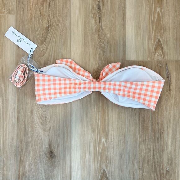 SOUTHERN TIDE GINGHAM BANDEAU BIKINI TOP SIZE MEDIUM - Picture 4 of 9